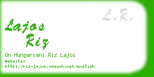 lajos riz business card